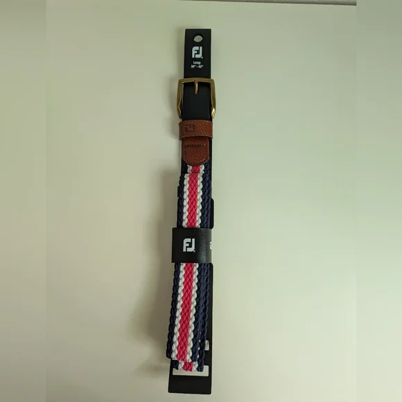 FootJoy Navy and Red Men's Belt - Picture 1 of 5